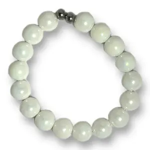 Pearlescent Handmade Beaded Bracelet Stainless Steel Hypoallergenic High Quality Glass Beads for Women