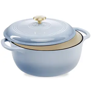 Best Choice Products Enamel Cast-Iron Dutch Oven, 6 Qt & 7.5 Qt – Heavy-Duty Cookware w/ Lid & Dual Handles, Multiple Colors