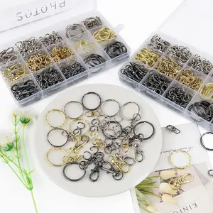 342PCS Keychains Clips with Key Rings, Keychain, Metal Lobster Claw Clasps and Key Chain Rings, Key Chains Key Rings Bulk, Keychain Rings, Keychains Making Kit Clip for Keys Crafts