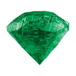 3D Crystal Puzzle - Gem (Emerald): 43 Pcs