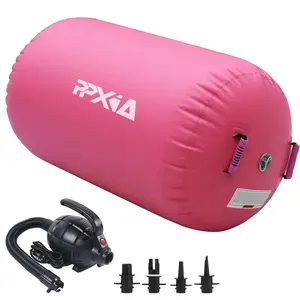 Air Roller Gymnastics Barrel For Tumbling, Inflatable Air Barrel For Back Handspring Training, Gymnastic Equipment With Pump For Yoga Training Cheerleading Home Use