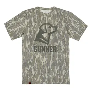 Gunner Letter Washed Out Tee Mossy Oak Original Bottomland, Mossy Oak Original Bottomland Gunner Short Sleeve Shirt