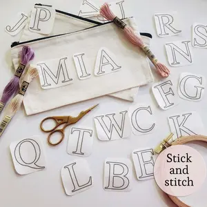 stick and stitch embroidery letters pattern embroidery blank alphabet letter pattern