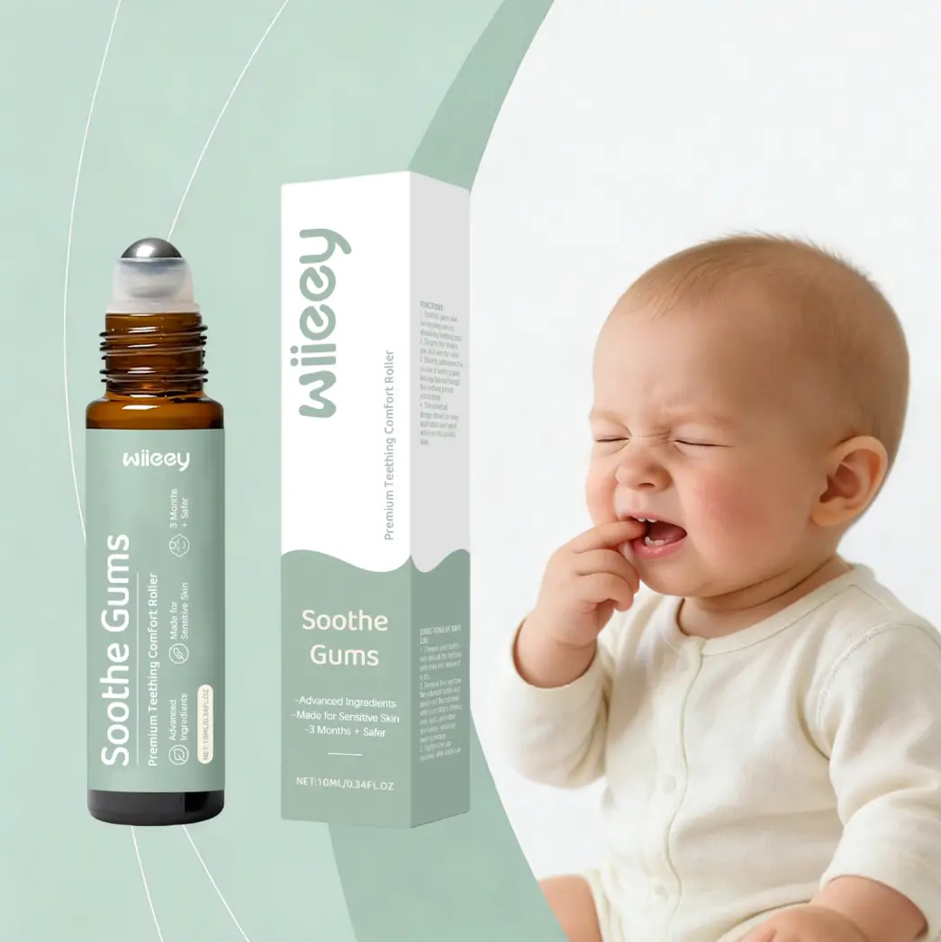 All-Natural Baby Teething Oil Roller for Gentle Relief，Natural Plant Gum Soothing Roll-On Oil Roller, All Gentle Herbal Blend for Sensitive Oral Gum Comfort, Portable Mess-Free Personal Oral Care Roller