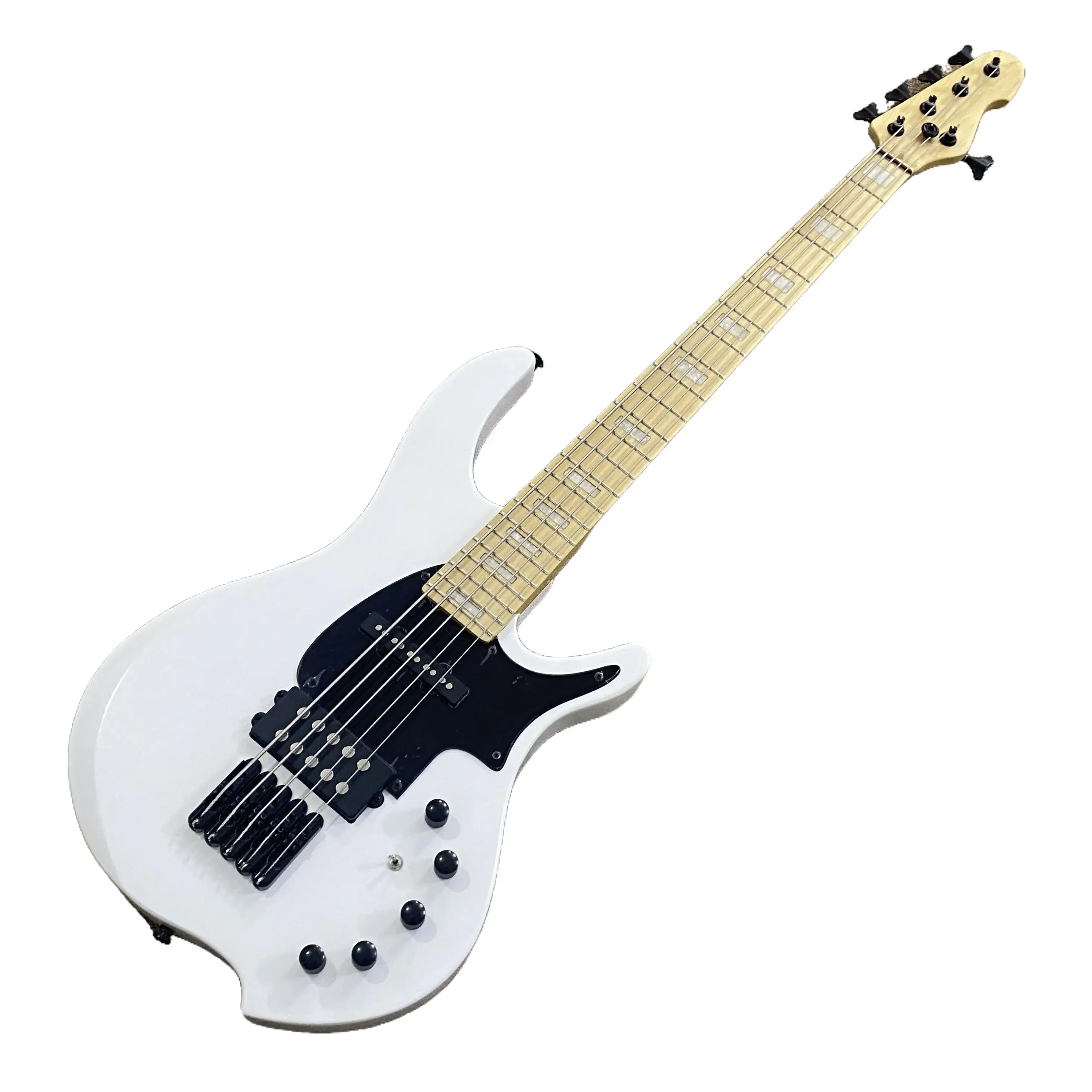 5-string bass guitar, maple fretboard, basswood body, 24 frets，maple neck