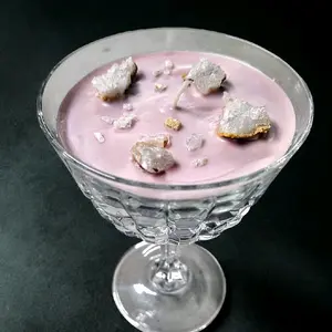 Purple Candle with Charged Quartz Clusters