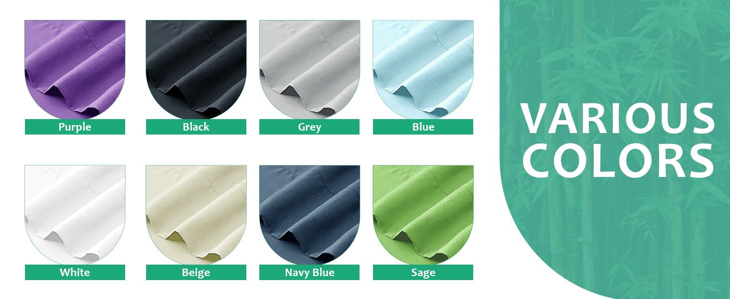 Lux Decor 3/4pc Bamboo Sheet Set - Super Silky Luxury Bedding Set -Soft Breathable Sheet -15-inch Deep Pockets Cooling Sheet Set, Wrinkle-Free Sheet with Pillowcases Lux Decor 3/4pc Bamboo Sheet Set - Super Silky Luxury Bedding Set -Soft Breathable Sheet -15-inch Deep Pockets Cooling Sheet Set, Wrinkle-Free Sheet with Pillowcases