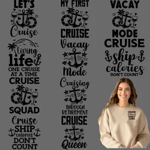 Anchor Pattern Iron on Transfer Sticker, 12pcs/set Washable Heat Press Decals for T-shirts, Jeans, Masks, Backpacks, DIY Clothing Accessories