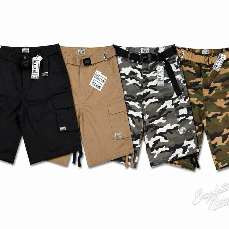 Pro Club Twill Cargo Shorts, Durable Casual Bottoms for Men, Breathable Relaxed-Fit Summer Shorts with Multiple Utility Pockets