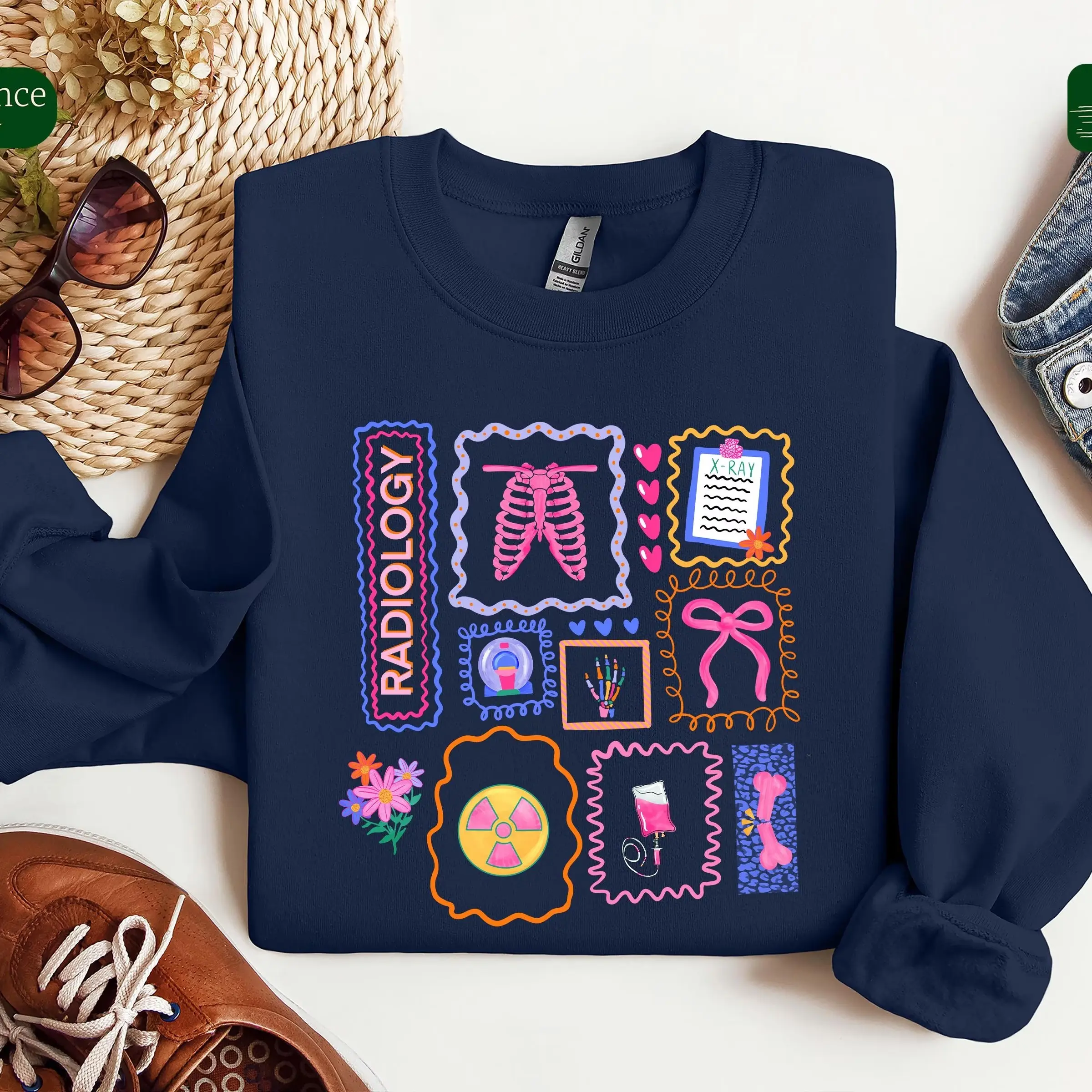 Radiology Tech T-Shirt or Sweatshirt: X-Ray Gift, Rad Student, Medical Apparel