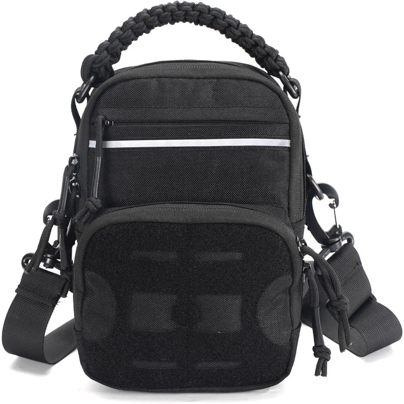 Tactical Hunting Molle Crossbody Bag 1000D Oxford Shoulder Sling Pack for Men Reflective Stripe Military Hand Bag CP