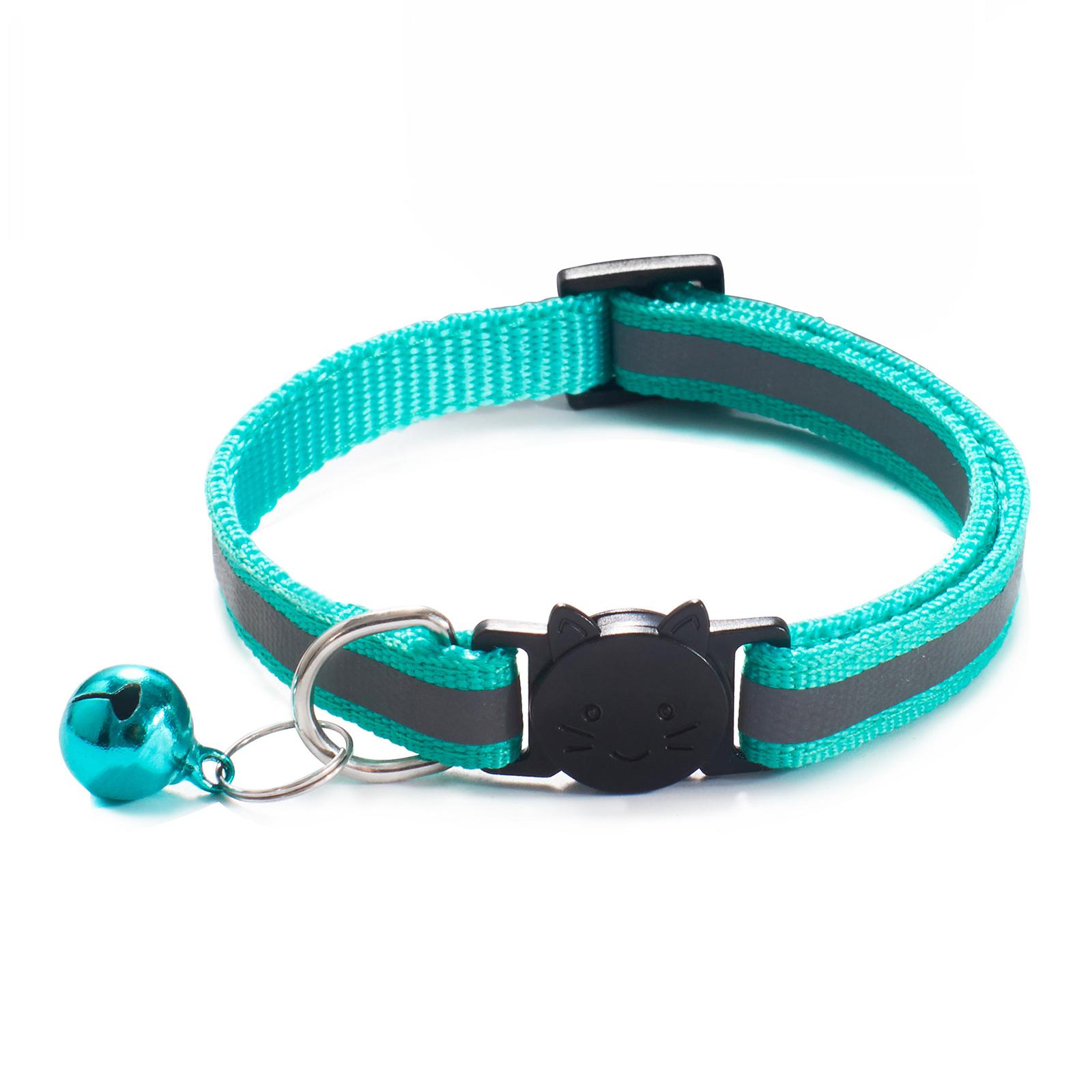 Collar - New Colors Reflective Breakaway Cat Collar Neck Ring Necklace Bell Pet Products Safety Elastic Adjustable With Soft Material 1PC pet accessory cribbing collars pet collar cat collar dog