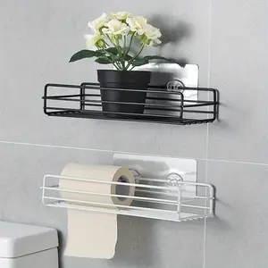 Bathroom Shelf Kitchen Organizer Shelves Iron Shower Caddy Storage Rack Shampoo Holder Bathroom Organization for Bathroom and Kitchen Storage
