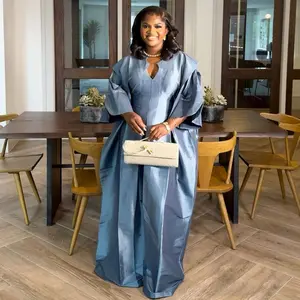 Akwanwa 3 D elegant dress for women occasion and casual dress up made with high quality taffeta fabric comes with headwrap and cinching inner belt