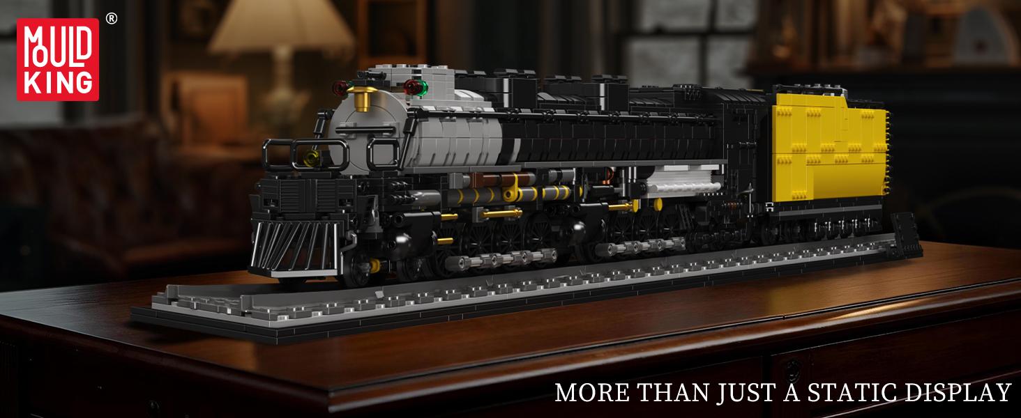 Mould King Big Boy Locomotive Building Kit with Base, Articulated Steam Locomotive Train Block Set for Adults, Scale Model for Adults Trains Lovers, Ideal Gift for Home Décor (3040 PCS) Mould King Big Boy Locomotive Building Kit with Base, Articulated Steam Locomotive Train Block Set for Adults, Scale Model for Adults Trains Lovers, Ideal Gift for Home Décor (3040 PCS)