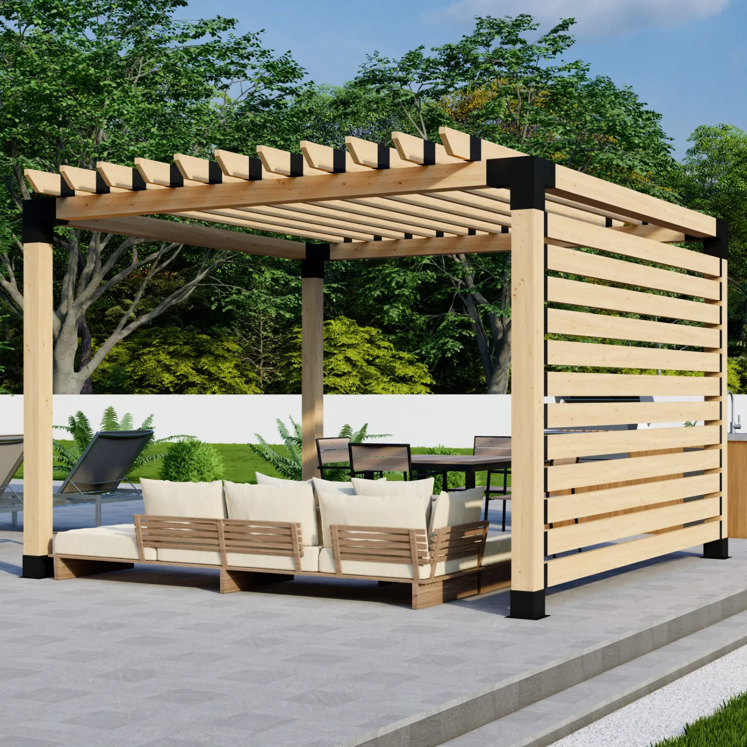 Free-Standing Garden Pergola Kit