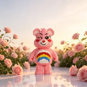 Rainbow Figure 3D Puzzle Building Block Decor, Ideal for Home Office Shelves, Party Decoration, Perfect Gift for Holidays