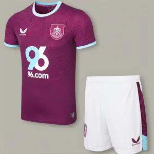 Burnley 2025/26 Home and Away Full Set Soccer Kit, Premium Fabric Match Style Set 8