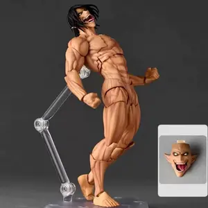 Attack on Titan Figure Revoltech AMAZING YAMAGUCHI  Armored Titan Eren Jaeger Anime Action Figures KO Model Toys Gift