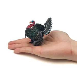 Realistic Turkey Model, Animal Mini Sculpture, Garden Decoration, Desktop Display, Bonsai Decor, Rockery Decor, Pond Decor, Fish Tank Decor