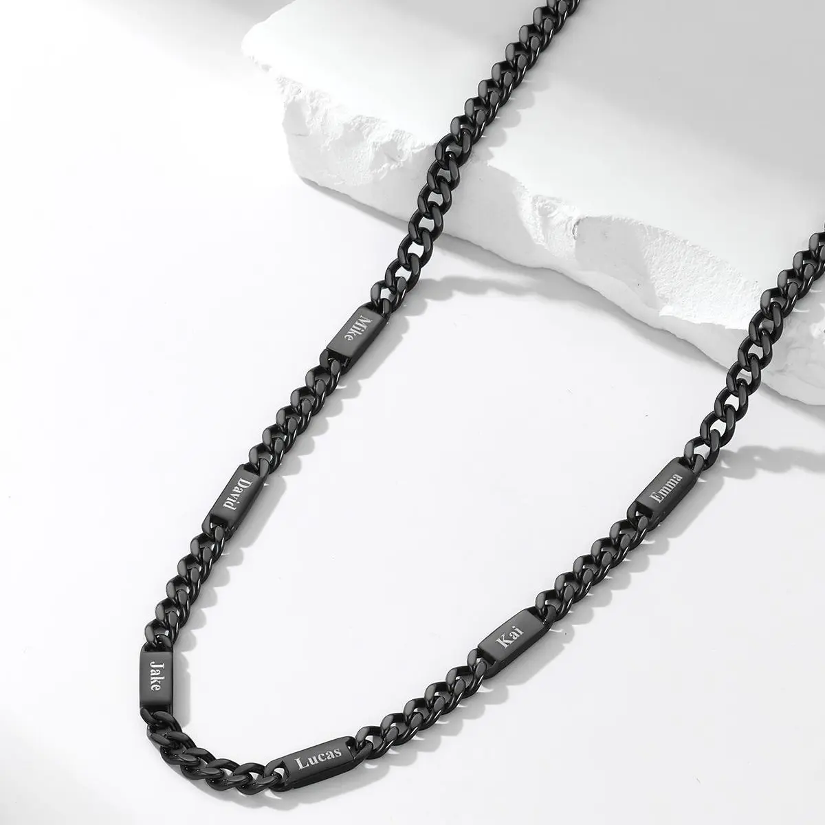 【Add note or leave message for names】PROSTEEL Personalized Stainless Steel Cuban Link Chain Necklace for Men Women, 5mm/7mm/9mm Width Engraving 1-6 Names Steel/ Golden/Black Christmas New Year Customized Gift 【Add note or leave message for names】PROSTEEL Personalized Stainless Steel Cuban Link Chain Necklace for Men Women, 5mm/7mm/9mm Width Engraving 1-6 Names Steel/ Golden/Black Christmas New Year Customized Gift