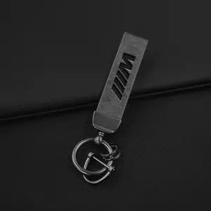 Leather Vintage Car Keychain Key Ring Pendant, Compatible with Bmw Models M E46 E90 E60 F30 G20 X Series, Stylish Accessory