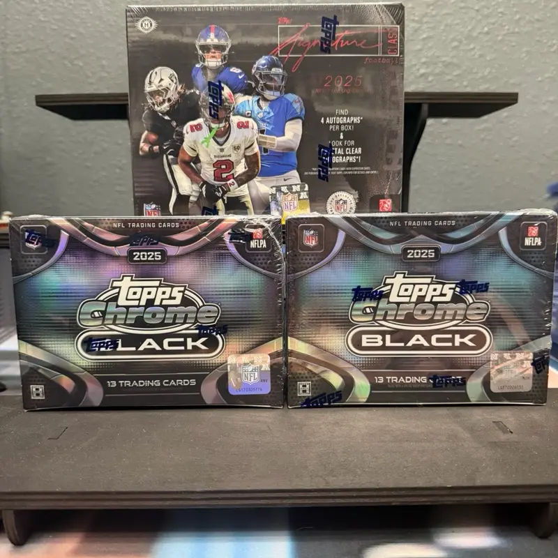 2 Hobby Boxes Topps Chrome Black / 1 Jumbo Box Topps Signature Class