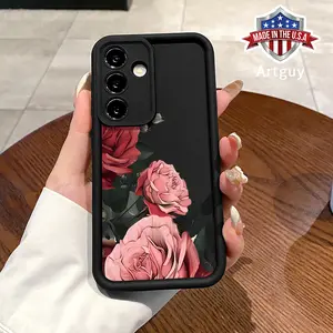 Phone case for Samsung S24 ultra plus S25 S23 S22 Ultra Pluss Red and Pink Roses Advanced fashion gift Anti-Scratch Shockproof TPU Bumper Drop-proof Cover