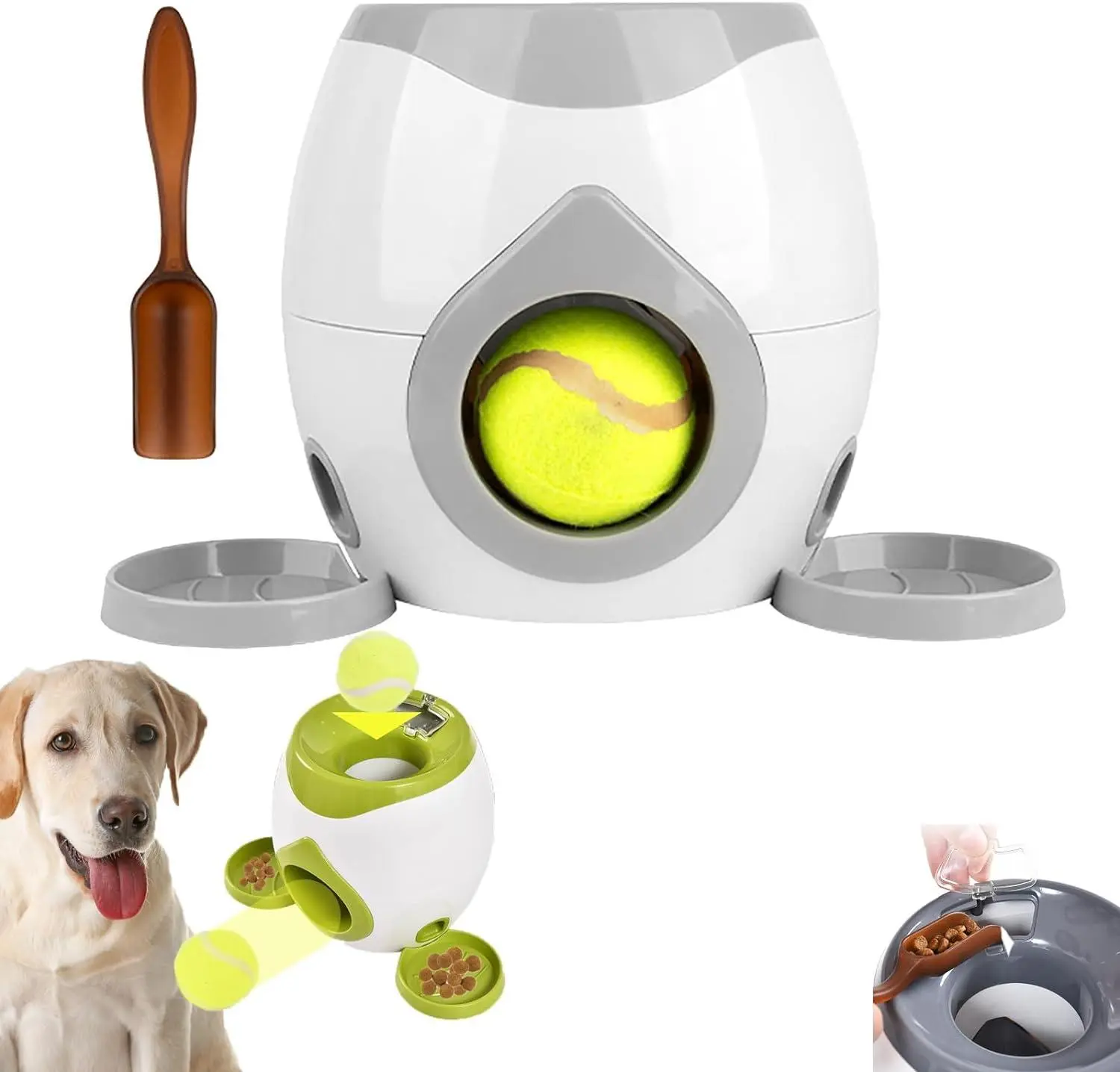 Dog Pro Automatic Ball Launcher, DogPro Tennis Ball Throwing Machine for Dogs, Interactive Pet Tennis Ball Launcher Toy