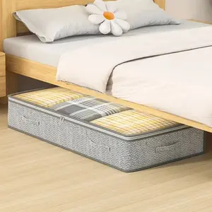 Dust Resistance Large Capacity Dust Proof Large Capacity Sturdy Handles Travel Companion Under Bed Attics Closets for Quilts, Pillows, Clothes, and Under-Bed Storage
