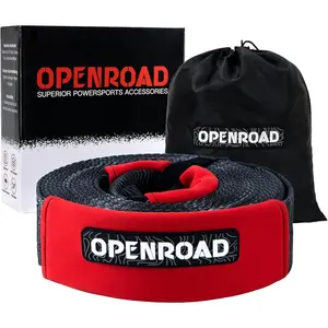 OPENROAD 3" x30ft Recovery Tow Strap – 30,000LB Break Strength Heavy-Duty Towing Strap for Trucks, Jeep & UTV – 30ft Extra-Length Off-Road Recovery Rope with Compact Storage Bag