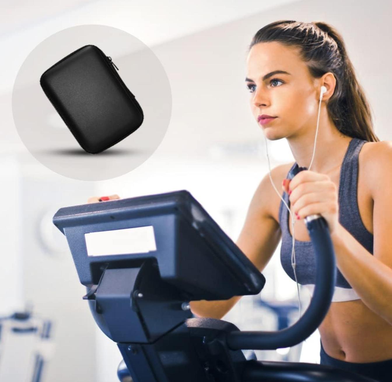 Hard drive/sound card/mini game console portable case storage and storage bag multi-purpose universal portable bag, compatible with Western Digital WD Elements Seagate, 2.5-inch EVA shock resistant travel case (black)