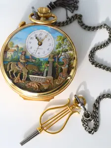 Reuge Antique Music & Manual  Pocket Watch Collection 18K gold-filled material/5997