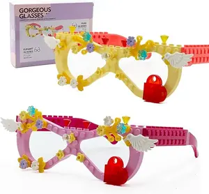 Building Bricks Block Glasses Frames Playset Party Favors Supplies Games Toys for Kids (27pcs)