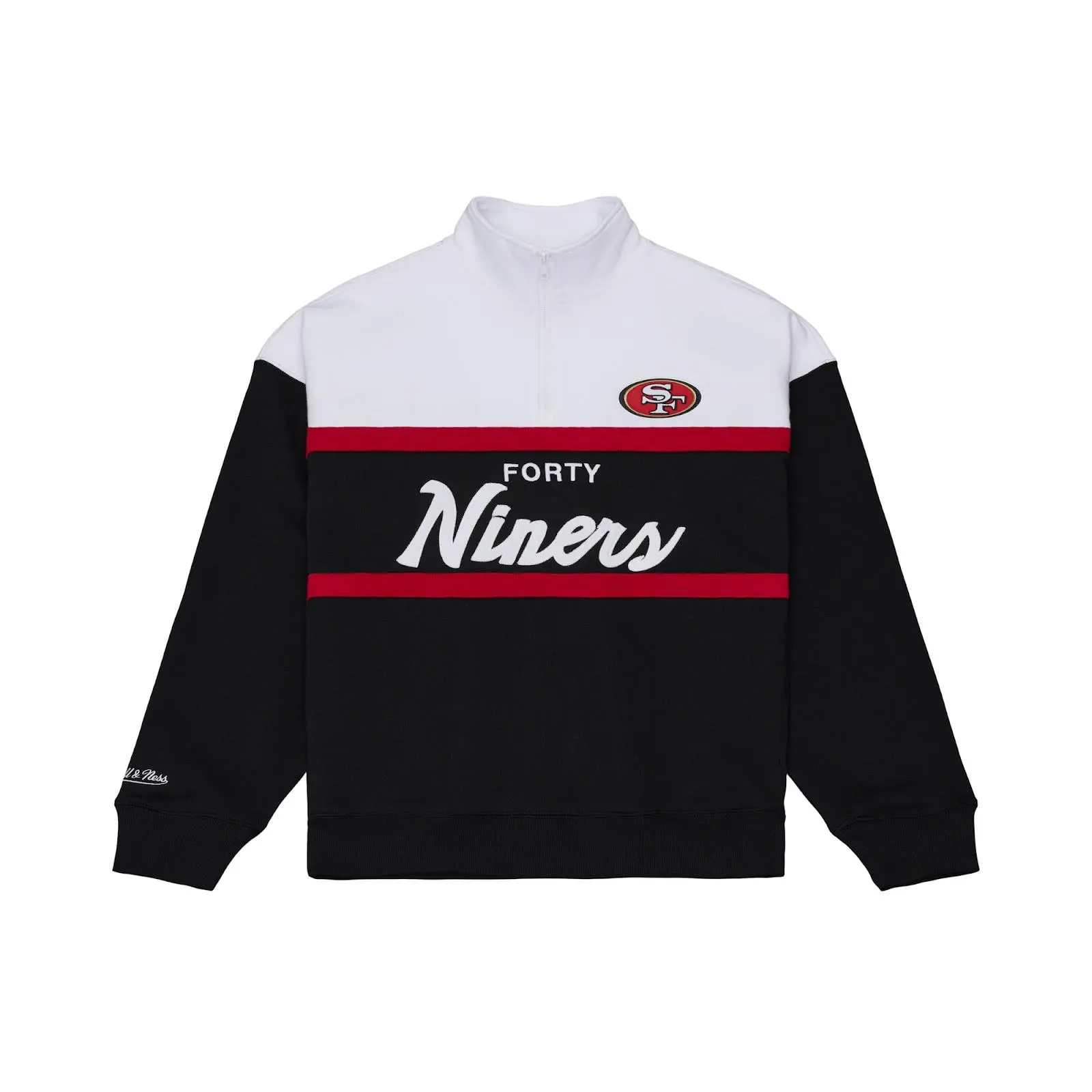 Women's San Francisco 49ers Head Coach Quarter-Zip Pullover, Mitchell & Ness