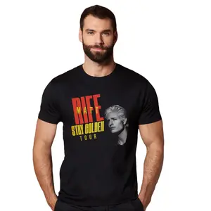 Women's Matt Rife Graphic T-Shirt - Short-Sleeve, Round Neck, Casual Top, Funny Stand-Up Comedian Stay Golden Tee for Rife Life Fans