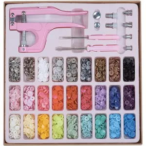 Plastic Snap Fastener Kit, Plastic and Metal Snap Buttons with Snaps Pliers Set, 270 Sets  and Metal Snap Buttons for Sewing and Crafting ()