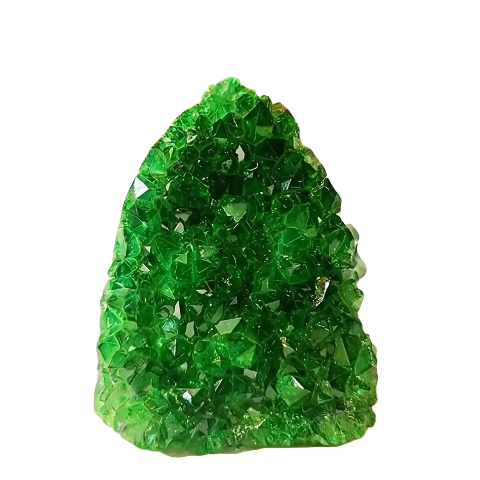 Green Geode Stone Cluster, Crystal Cave Specimen, Perfect Choice for Home Decoration and Unique Holiday Gifts, Holiday Party Decoration, Crystal Gifts for Parents and Friends, Bedside Table Decoration, Office Decoration, Valentine's Day Gift