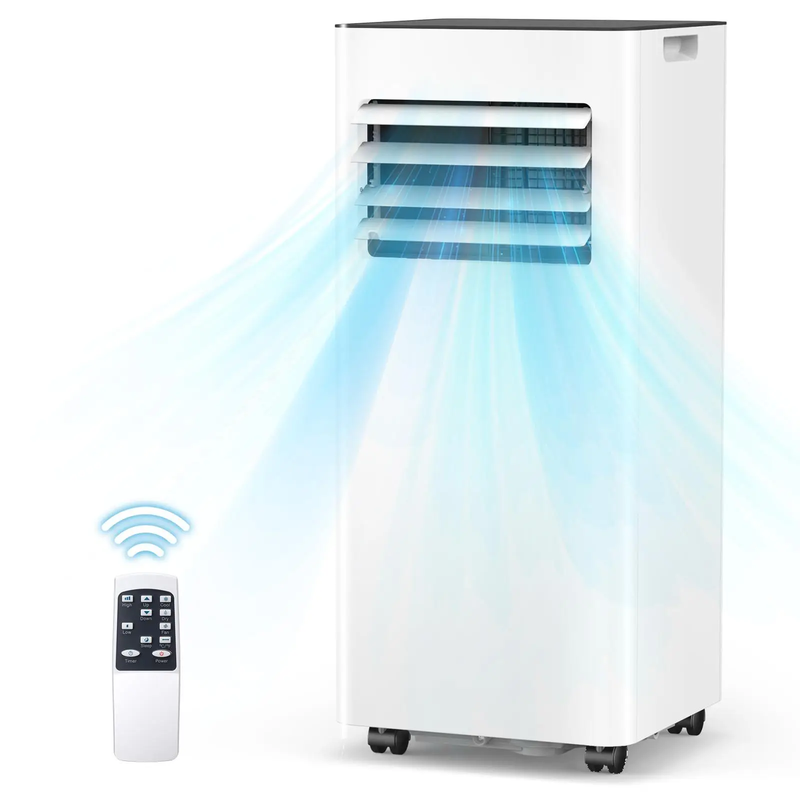 COWSAR 8,000/10,000 BTU Portable Air Conditioners Cool Up to 350/450 Sq.Ft, 4 Modes Portable AC Unit with Remote Control/LED Display/24Hrs Timer/Insta