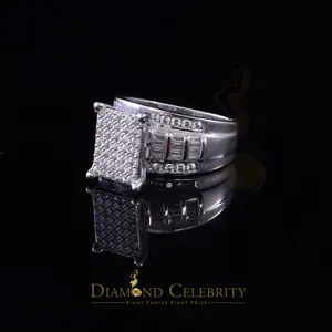 Diamond Celebrity’s 2.25ct Cubic Zirconia 925 White Silver Cinderella Engagement Women's Ring Size 8