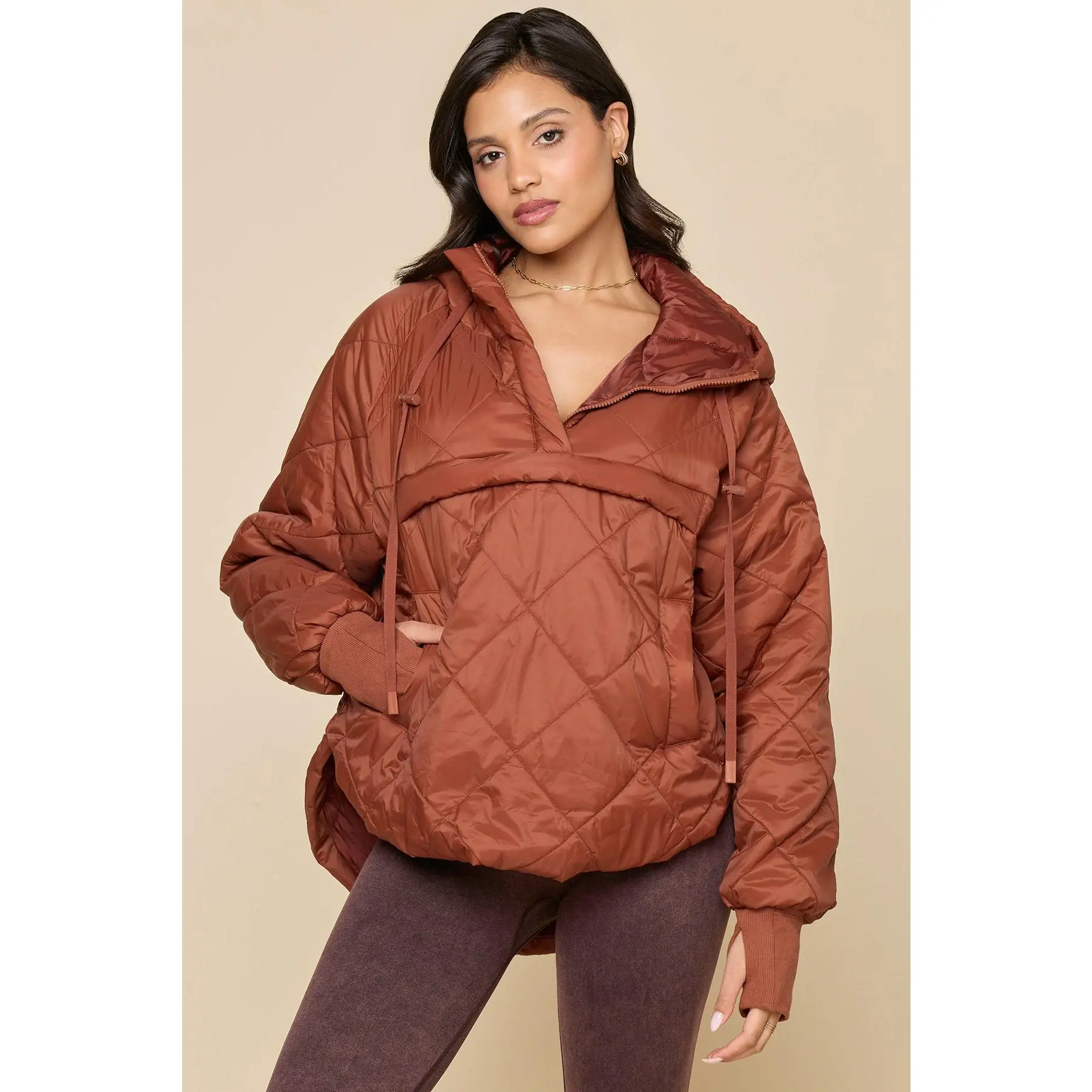 Pillow Packable Puffer Jacket - Burnt Sienna Pillow Packable Puffer Jacket - Burnt Sienna