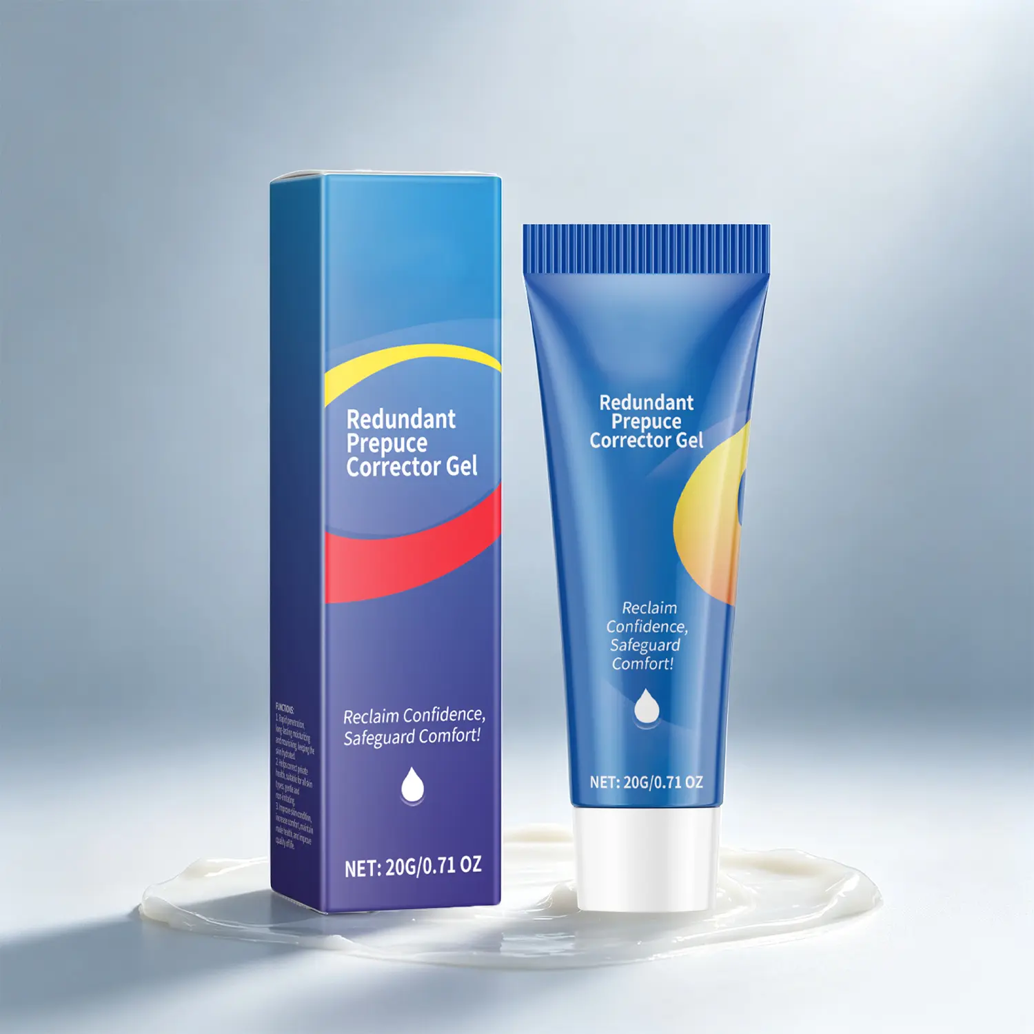 Herbal Mens Skin Care Gel Moisturizing Hydrating Body Care Gel Lightweight Daily Moisture Care for Soft Smooth Healthy Looking Skin 20g