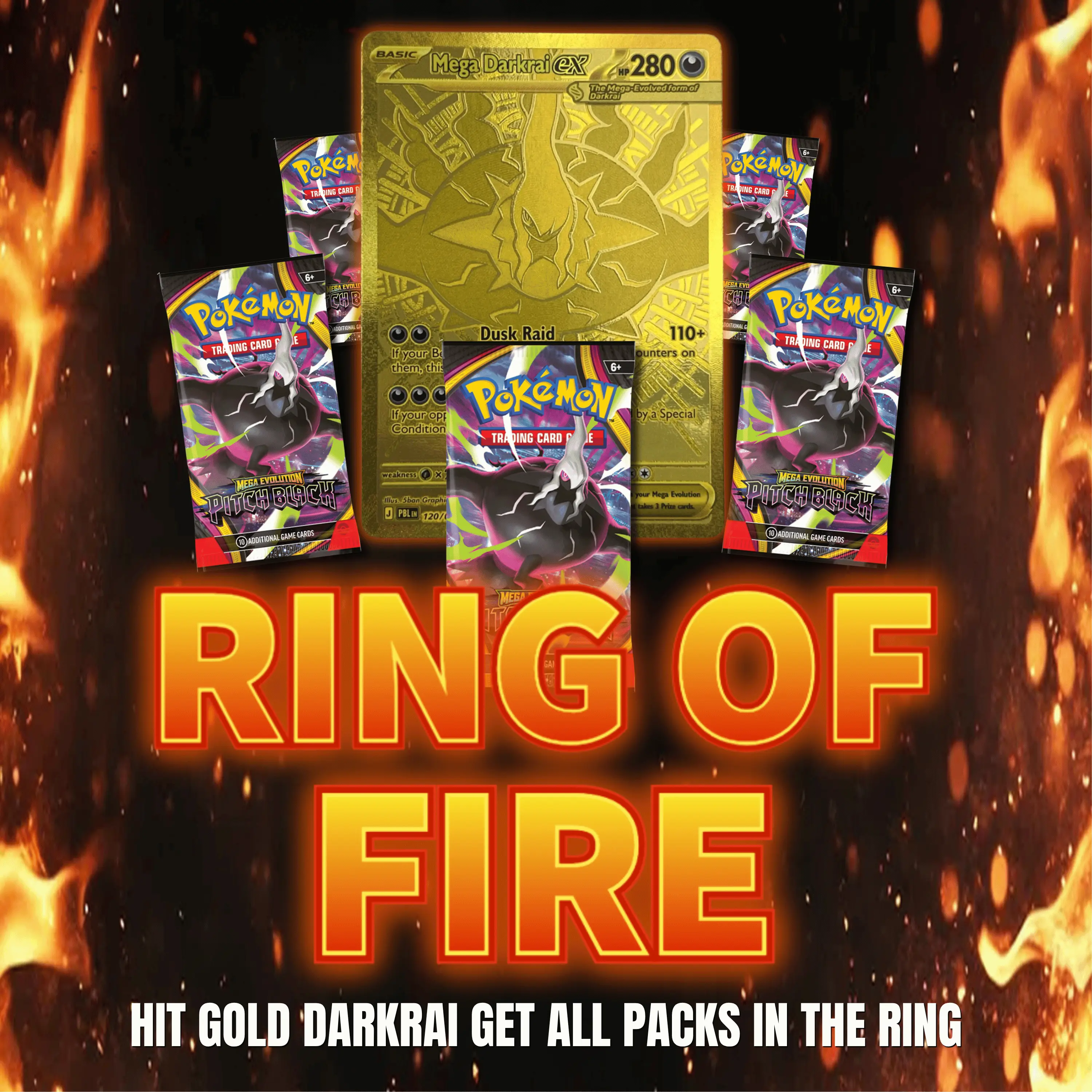 RING OF FIRE - PITCH BLACK (5 PACK)