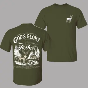 Psalm 42:1 Christian Graphic T-Shirt, Deer Nature Faith Tee, God's Glory Bible Verse Shirt, Religious Casual Mens T-Shirt, Faith Inspired Graphic Tee,faith nature shirt,christian outdoor tee.
