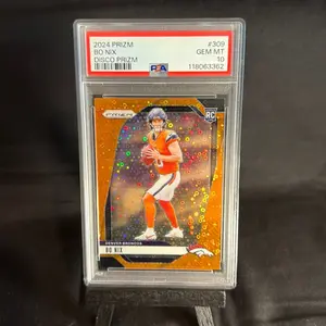 2024 Prizm Disco Bo Nix PSA 10