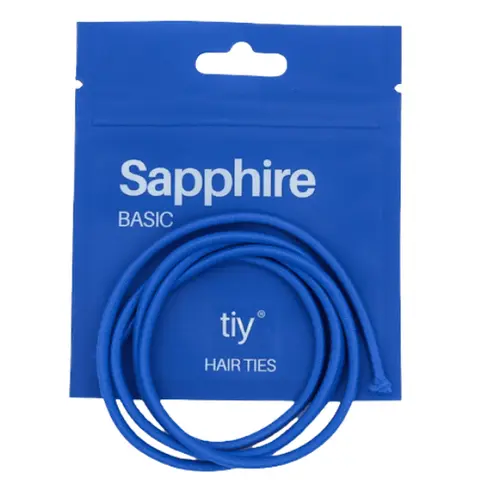 TIY Sapphire Basic Hair Tie - 34 Inches Blue Customizable Hair Tie for Any Hair Type - 13x Stronger & 2x Stretchier Than Regular Hair Ties