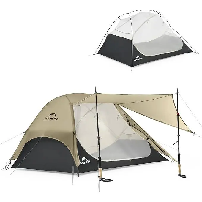 Naturehike UL Star River 2-Person Backpacking Outdoor Tent, Lightweight Double-Layer Waterproof Shelter Tent with Awning Vestibules, Storage for Camping, Hiking