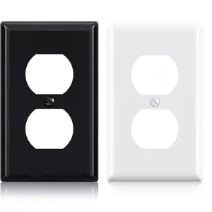 10pcs Duplex Receptacle Outlet Covers, 1-Gang Standard Size 4.50"x2.76", Electrical Outlet Cover Plates, Wall Outlet Cover, Color-Matched Screws Included
