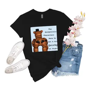 T-Shirt Unisex Fnaf Security Breach Quirky Animatronics Family Shirts Friend Event Big Boy Sleeve Short Tee Novelty Girl