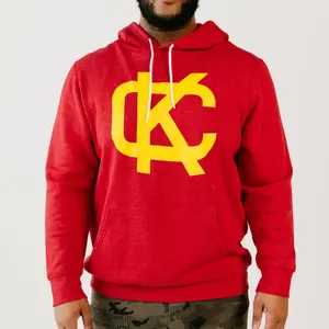 Vintage Red & Gold KC Block Hoodie, Game Day Ready Shirt for Youth, Shirt for KC Fans, Football Fans, Trending Us Streetwear, Viral on Tiktok Menswear